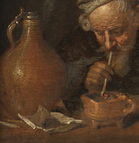 Le Fumeur – Quiringh Gerritsz van Brekelenkam (c. 1620 – 1668) - Galerie Thierry Matranga