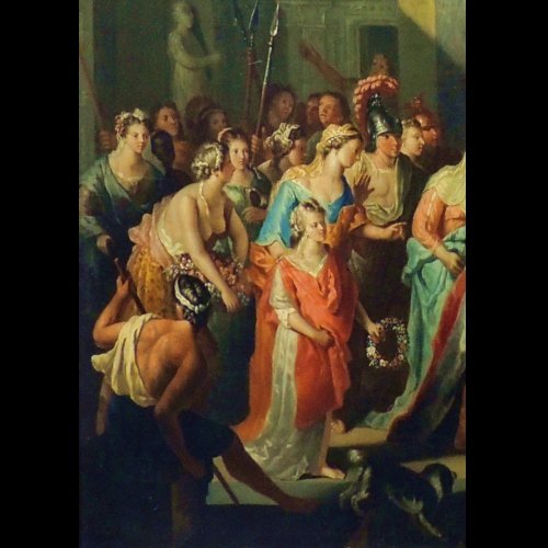 XVIIe siècle - Gerard Hoet - La cour de Troie - XVIIe