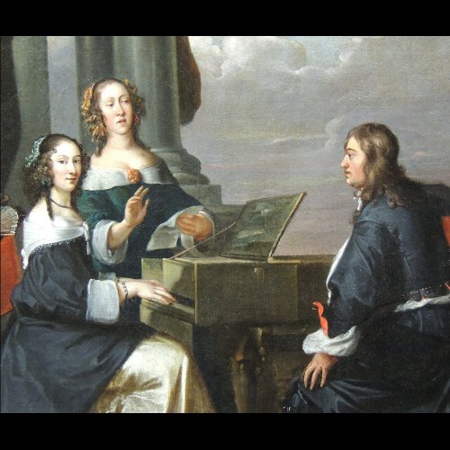 Concert baroque en plein air – École hollandaise XVIIe siècle - Atelier Jan Mytens - Galerie Thierry Matranga