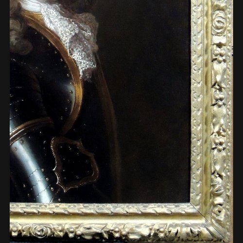 Atelier de Hyacinthe Rigaud vers 1690 - Portrait de seigneur en armure - Galerie Thierry Matranga