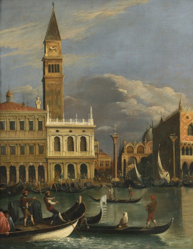 Tableaux et dessins Tableaux XVIIIe siècle - Veduta du Molo de Venise – Ecole de Canaletto fin du XVIIIe siècle