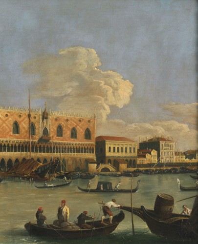 Veduta du Molo de Venise – Ecole de Canaletto fin du XVIIIe siècle - Galerie Thierry Matranga
