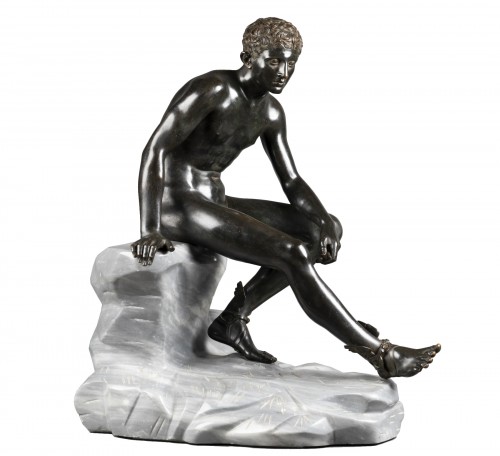 Hermès assis d’après l’antique – bronze vers 1890