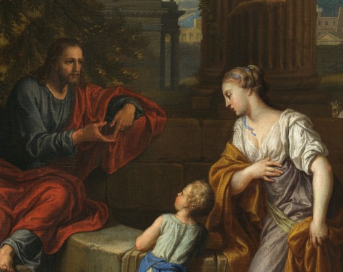 Tableaux et dessins Tableaux XVIIe siècle - Le Christ et la Samaritaine - Attribué à Michel Corneille le Jeune (1642-1708)