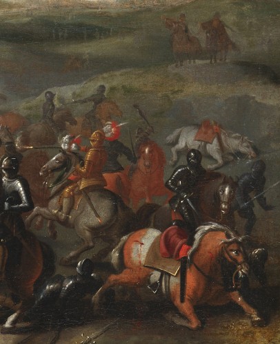 XVIIe siècle - La bataille de Lekkerbeetje – Attribué à Sebastiaen Vrancx (1573 – 1647)