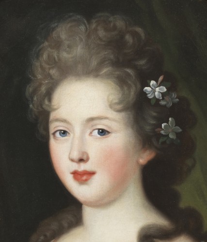 Tableaux et dessins Tableaux XVIIe siècle - Portrait de jeune princesse – Entourage de Pierre Mignard (1612 – 1695)