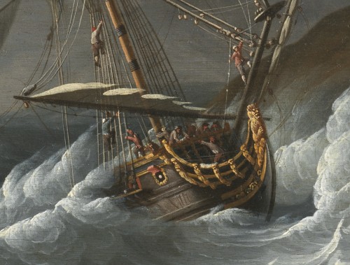 Navires dans la tempête – Jan Theunisz Blanckerhoff (1628 – 1669) - Galerie Thierry Matranga