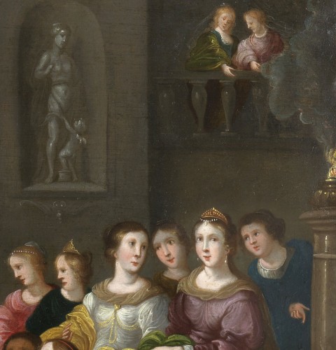 Idolâtrie du roi Salomon – attribué à Hieronymus Francken III (1611 – 1661) - Galerie Thierry Matranga