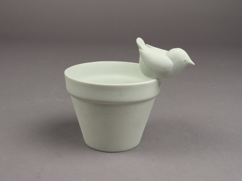 Pot oiseau dit aussi Pot Bagatelle par François-Xavier Lalanne, 1998. - Céramiques, Porcelaines Style Années 50-60