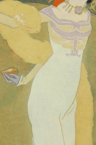 Art nouveau - Elegante à l'oiseau - Georges de Feure (1868-1943) 