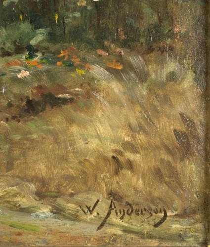 Tableaux et dessins Tableaux du XXe siècle - Jeune femme sous un parasol - Walter Anderson (1856-1887)
