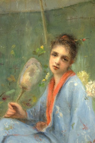 Jeune femme sous un parasol - Walter Anderson (1856-1887) - Art nouveau
