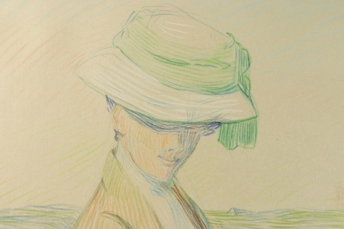 Élegante au bord de mer - Hermann-Paul (1864-1940) - Art nouveau