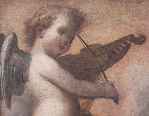 Tableaux et dessins Tableaux XVIIe siècle - Guglielmo Caccia Moncalvo (1568 -1625) - Saint François d’Assise réconforté par un ange