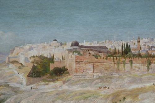 XIXe siècle - Henry Andrew Harper (1835-1900) Jérusalem depuis le mont des oliviers 1890