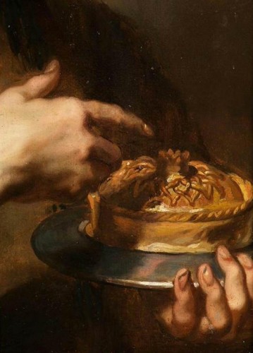 Antiquités - Jan Cossiers (1600- 1671) - Un jeune garçon dégustant une tarte, allégorie du goût