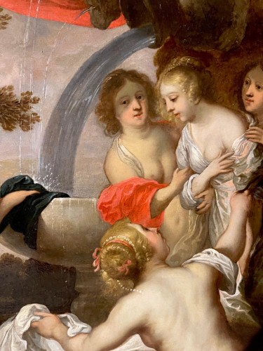 Antiquités - Diane et Callisto - École flamande du 17e siècle, attribué à Victor Wolfvoet le Jeune