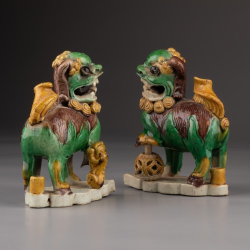 Paire de chiens de Fö, Chine époque Kangxi, Collection Rothschild  - 