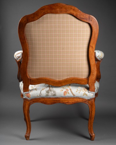 Antiquités - Paire de fauteuils à la reine par Nogaret, Lyon vers 1770