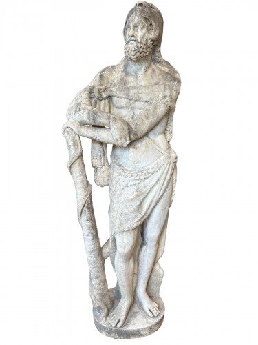 Hercule au repos, marbre de carrare, 18ème siècle