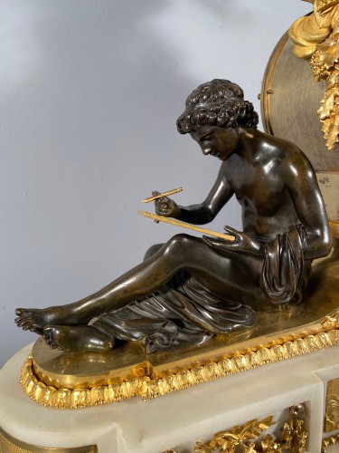 Antiquités - Pendule à complications dite aux Maréchaux, Paris vers 1785