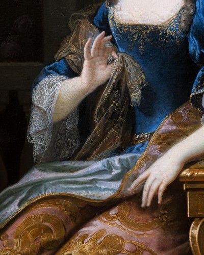 Tableaux et dessins Tableaux XVIIe siècle - Portrait de Marie-Anne de Bourbon, attribué à François de Troy, époque Louis XIV