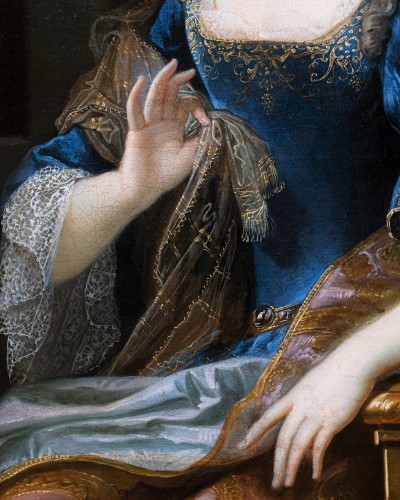XVIIe siècle - Portrait de Marie-Anne de Bourbon, attribué à François de Troy, époque Louis XIV