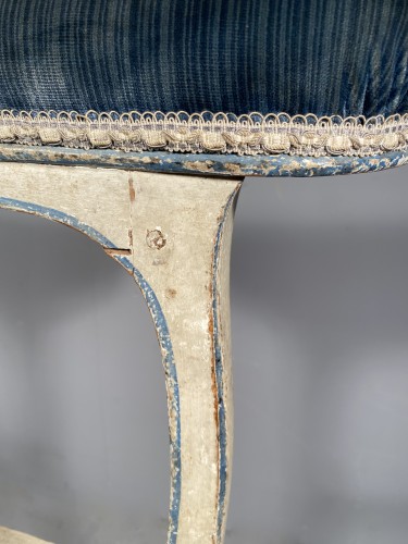 Paire de chaises voyeuses à genoux par J.B Lebas vers 1760 - Louis XV