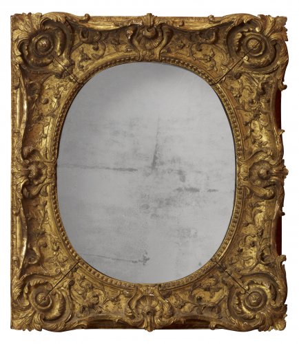 Miroirs, Trumeaux  - Cadre monté en miroir, époque Louis XV