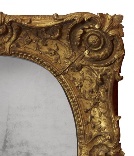 XVIIIe siècle - Cadre monté en miroir, époque Louis XV