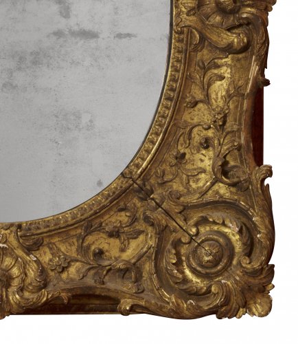 Louis XV - Cadre monté en miroir, époque Louis XV