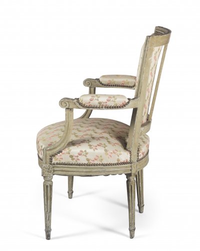 Paire de fauteuils en cabriolet d'époque Louis XVI - Louis XVI