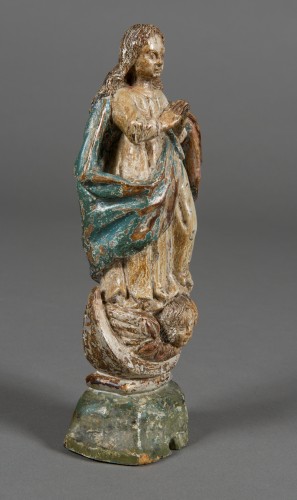 Sculpture  - Vierge de l'Assomption, Espagne ou Portugal, XVIIe siècle