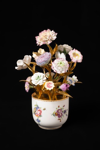 Bouquet de fleurs en porcelaine de Sèvres - Objet de décoration Style Louis XVI