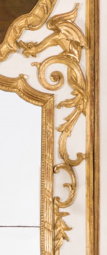 Régence - Important trumeau miroir Régence, époque XVIIIe