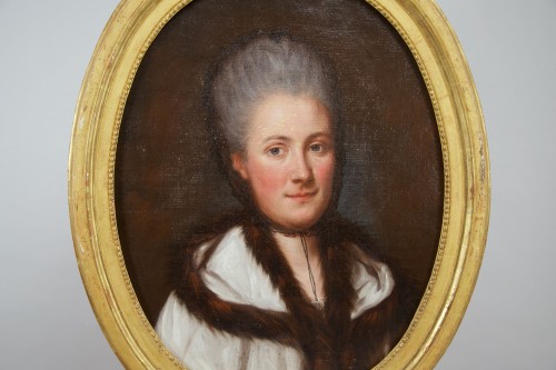 Paire de portraits Lyonnais - Tableaux et dessins Style Louis XVI