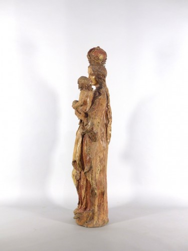Sculpture Sculpture en Terre cuite - Vierge à l'Enfant, Sarthe XVIIIe siècle