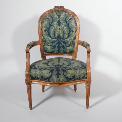 Série de six fauteuils cabriolets Louis XVI - Sièges Style Louis XVI