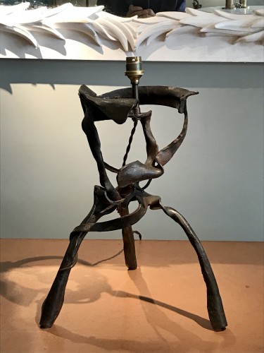 Luminaires Lampe - Lampe sculpture en fer forgé - Georges Charpentier dit Gino