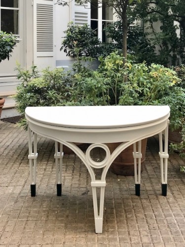 Mobilier Table & Guéridon - Christian Badin - Table console demi-lune