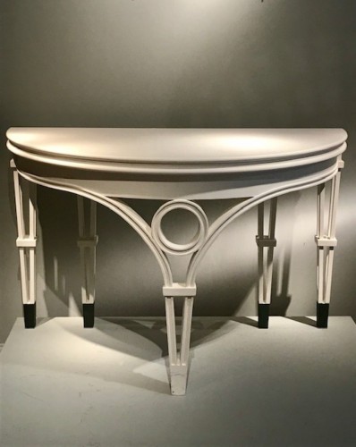 Années 50-60 - Christian Badin - Table console demi-lune