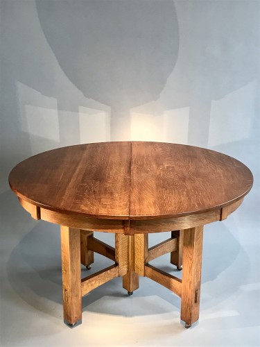 Table en chêne Arts & Crafts - Mobilier Style Art Déco