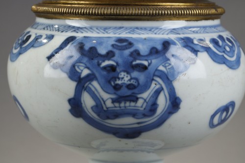 Coupe sur pied Bleu blanc - Kangxi 1662/1722 - Arts d