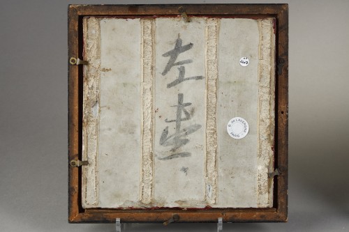 Antiquités - Paire de plaques Famille Verte porcelaine - Chine 19e siècle