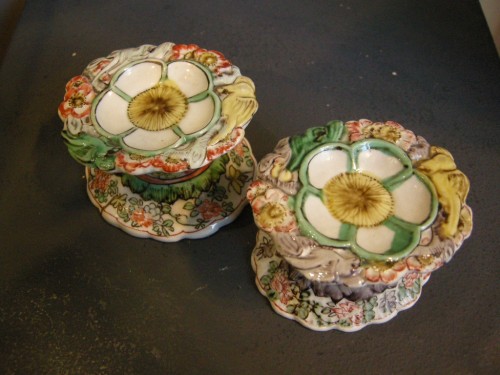 Paire de salerons en porcelaine Famille Verte Kangxi 1662/1722 - Bertrand de Lavergne