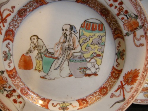Assiettes en porcelaine de la famille verte - Chine 1715/1720 - Arts d