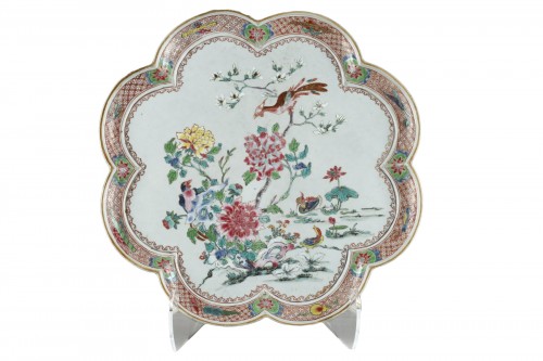 Plateau de presentation en porcelaine Famille rose -Yongzheng 1723/1735