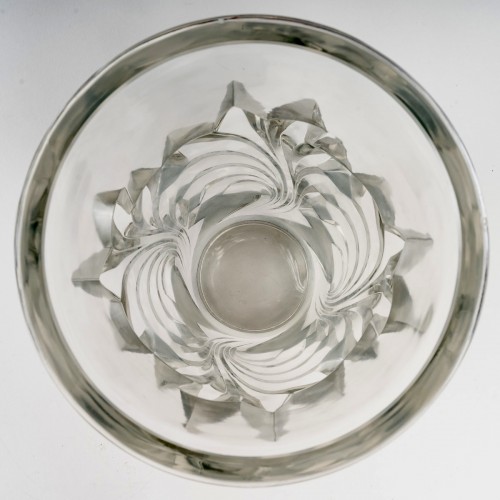 Verrerie, Cristallerie  - Marc Lalique - Vase Surcouf Feuilles