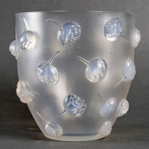 1937 René Lalique - Vase Pivoines - Verrerie, Cristallerie Style Art Déco