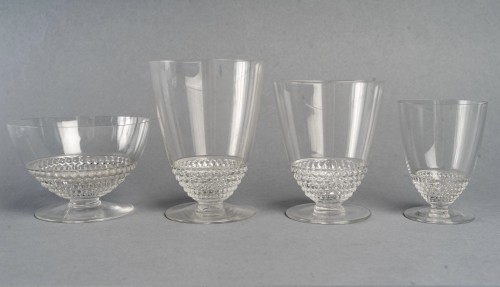 1930 René Lalique - Service de verres Nippon  de 33 Pièces - Argenterie et Arts de la table Style Art Déco